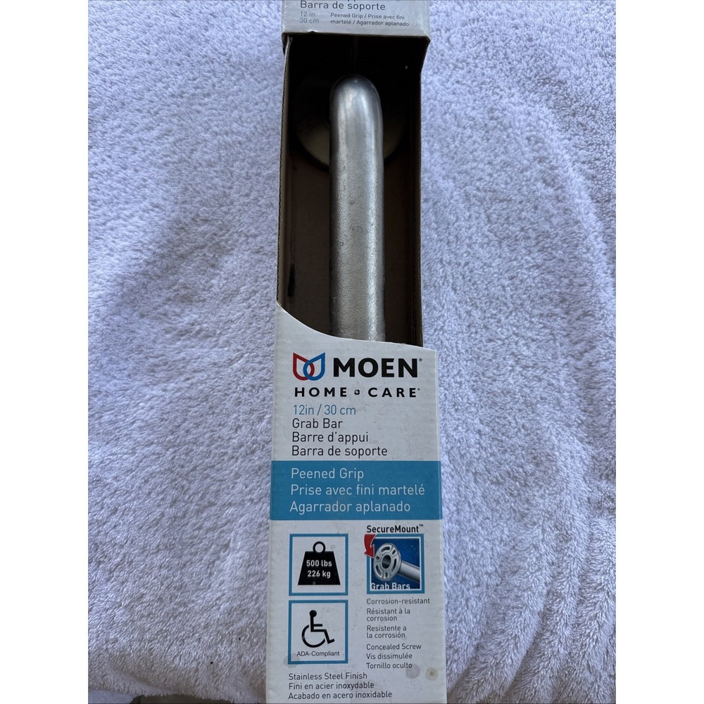 Moen 12" Inch Stainless Steel Grab Bar New